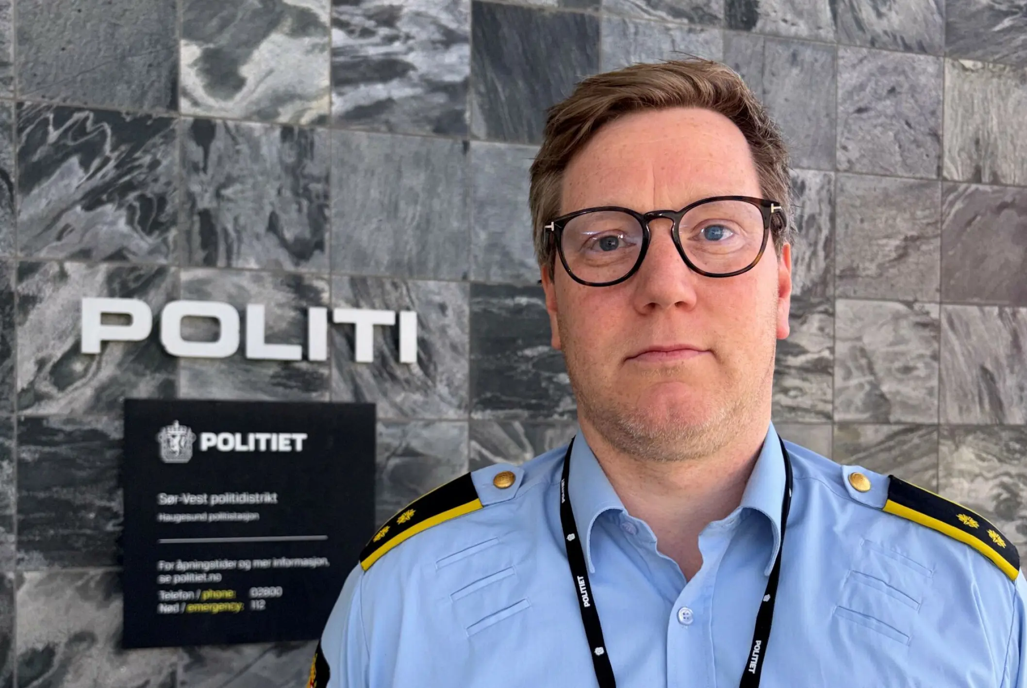 Jørgen Molnes, politioverbetjent og avsnittsleiar for førebyggande arbeid ved Haugesund politistasjon